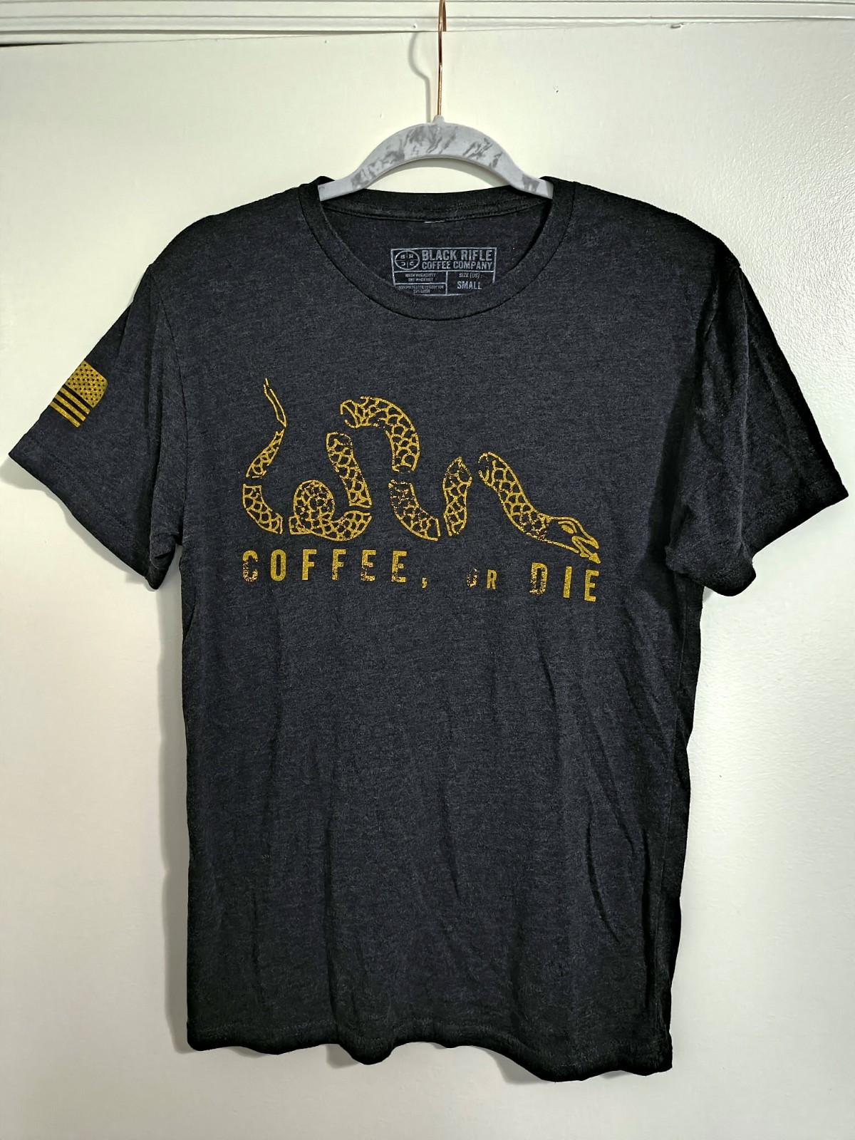 Men's Black Rifle Coffee Company Charcoal Gray Short Sleeve T-Shirt | Size S