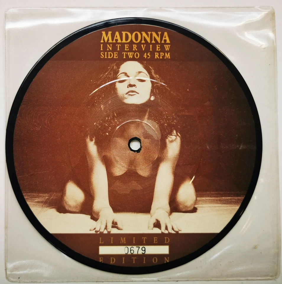 MADONNA 7" Interview DISC VINYL Talking in USA 1988 Numbered Ltd Edn. #0679 - Image 2 of 4