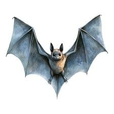 Fledermaus 9x9 cm Autoaufkleber Sticker niedlich Aquarell