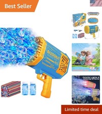 High Output Bubble Gun for Kids - Endless Colorful Bubbles for Parties  Fun