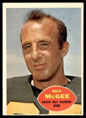1960 Topps Football Card Max McGee Green Bay Packers #55 EX-MT+