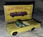 Vintage Matchbox Lesney Pontiac Convertible # 39 w/ Box YELLOW