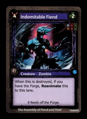 Indomitable Fiend Brown Solforge Fusion Zombie Trading Card TC
