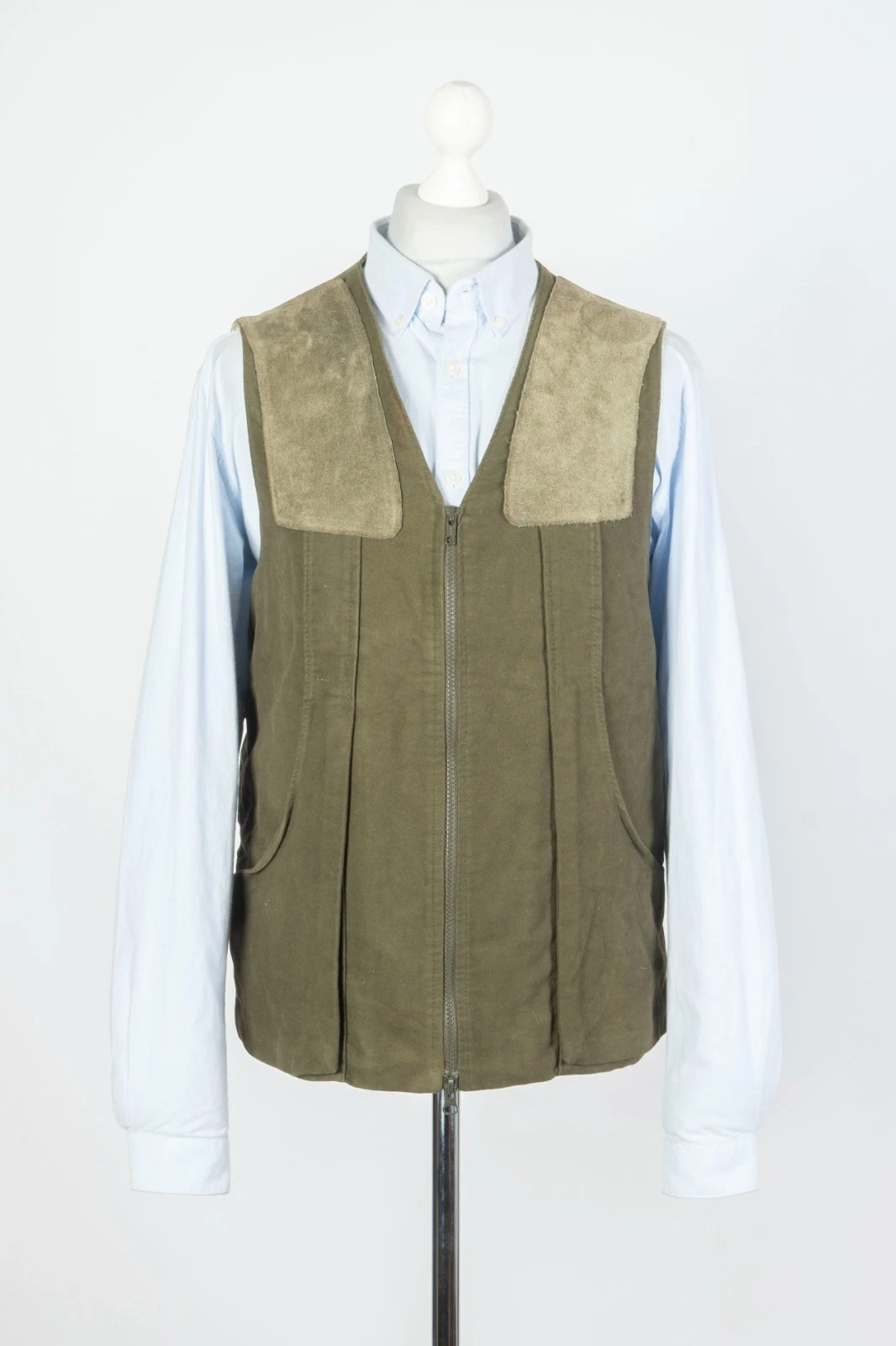 Barbour Shooting Waistcoat Quilted Olive Warm Shooting Vest Gilet Liner Size M