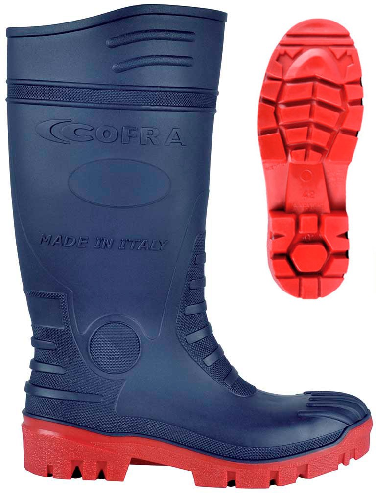 Cofra SS5T40 Stivali PVC Typhoon  S5 CI LG FO SR Blu Rosso 44