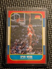 1986-87 Fleer Spud Webb Atlanta Hawks NBA Basketball Rookie Card #120. rookie card picture