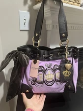 Juicy Couture Purple Lovers Club Daydreamer Shoulder Bag Charms Chic Y2K NWT