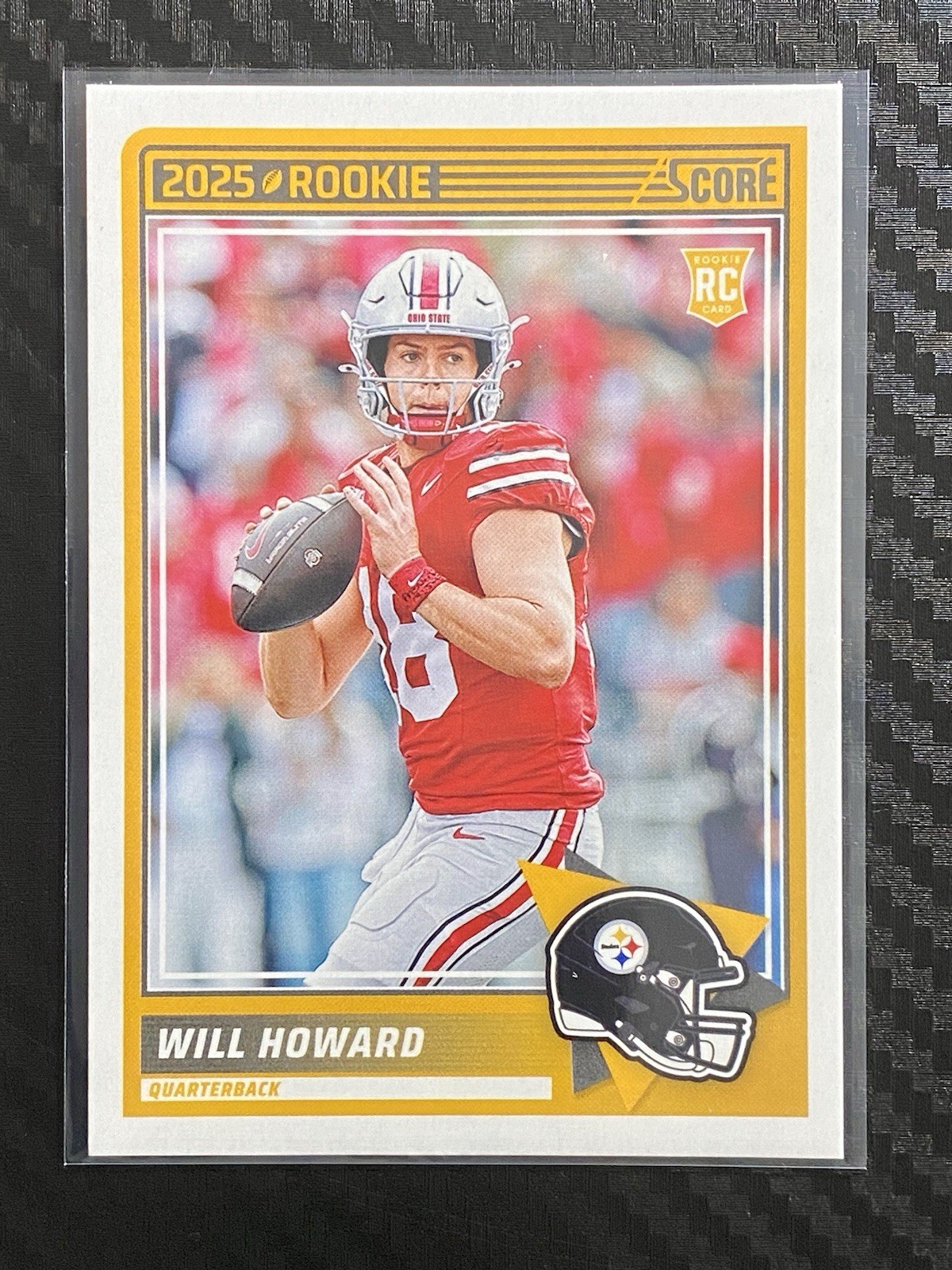 2025 Panini Score Will Howard #3 RC Pittsburgh Steelers