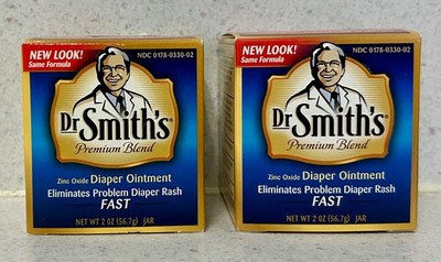 (2) Dr. Smith s Diaper Ointment For Quick Relief 2 Oz Diaper Rash 10% Zinc Oxide