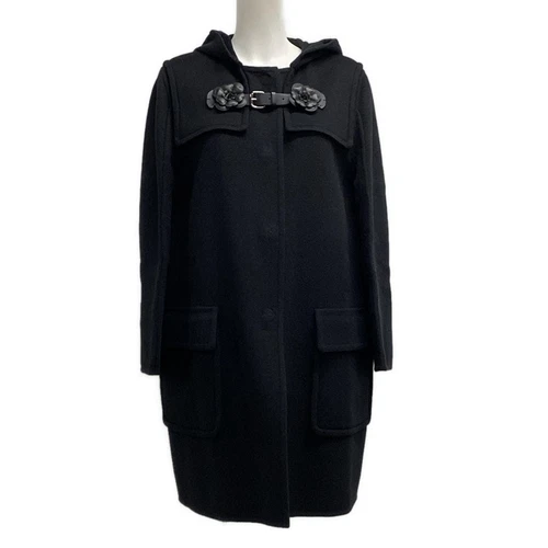 Cappotto donna lana nero FENDI FF8323 originale