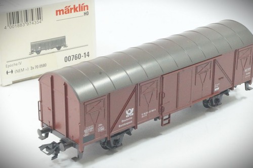 1:87 HO Märklin 00760 Gedeckter Güterwagen mit Runddach "Deutsche Post" Neu OVP | Zustand: Gebraucht