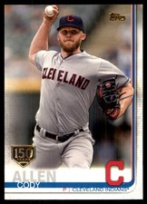 Cody Allen 2019 Topps #256 Cleveland Indians MLB READ FREE SHIPPING AutographDen