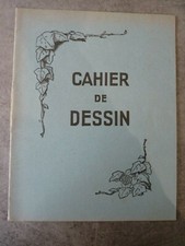 Très ancien cahier de dessin d'écolier