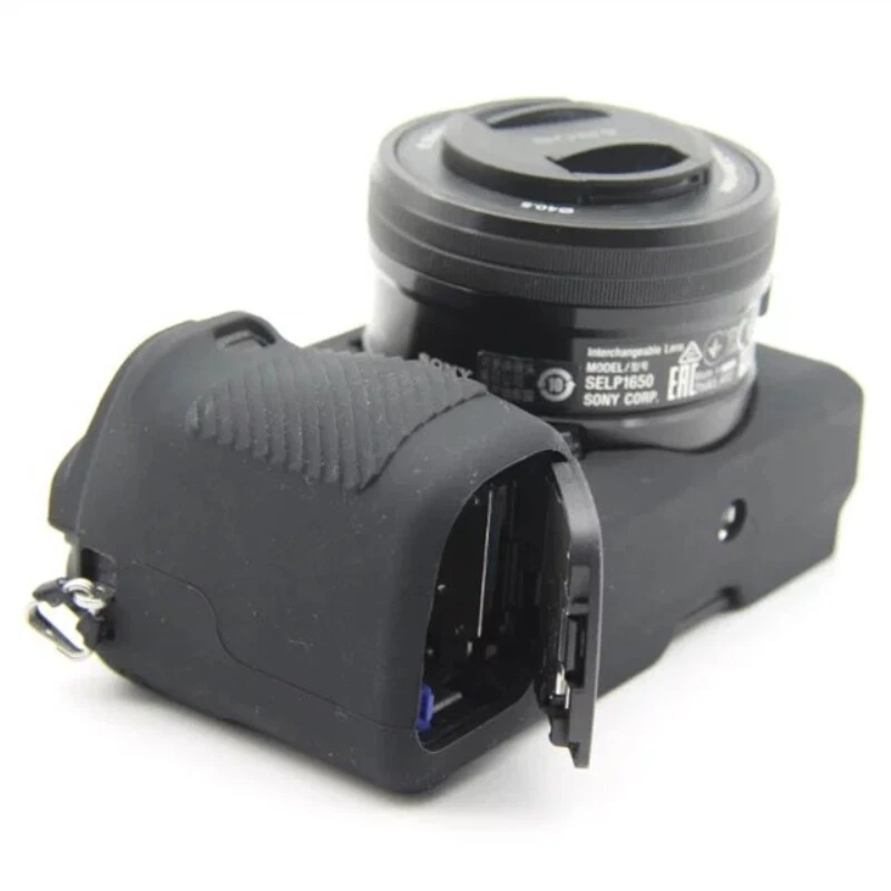 Funda protectora de goma de silicona para cámara Sony A6100 A6300 A6400 Foto 4 de 4