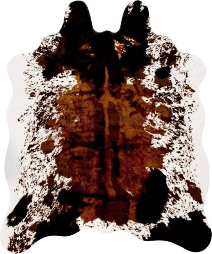 Stain Resistant Faux Cowhide Rug 4.6ft x 6.6ft - Perfect Housewarming Gift