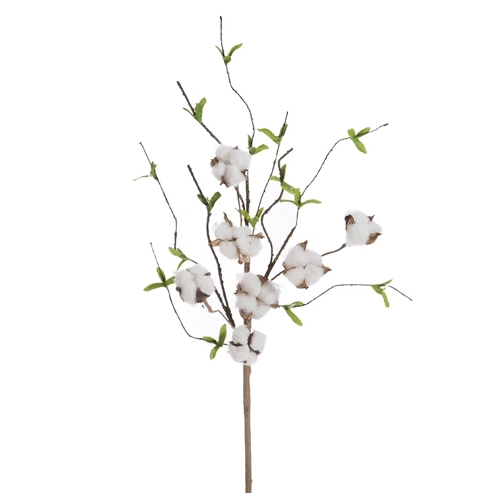 RAZ Imports~19" Spring Cotton Boll Ramiga Spray~Pascua/País/Granja/Sucursal Foto 2 de 2