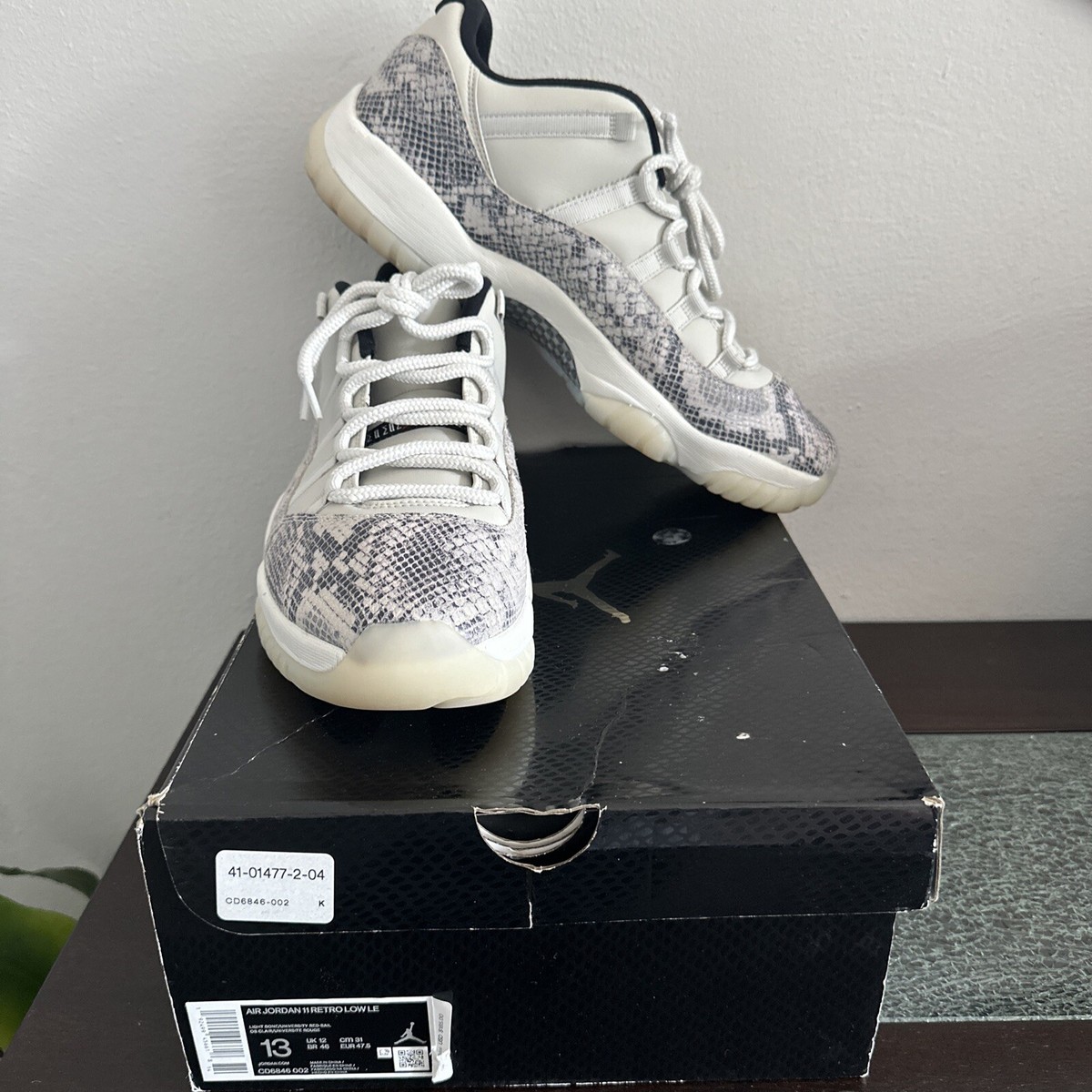 Jordan 11 Retro Low Light Bone Snakeskin 2019 Size 13 CD6846-002