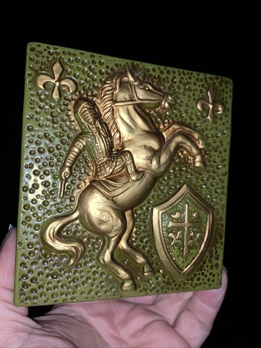 vintage KNIGHT IN SHINING ARMOR on HORSE British Solider NAPCO planter 💜sj7m2s - Picture 9 of 10