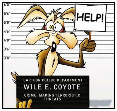 Autocollant Vinyle 4 Pouces Wile E. Coyote - Style Hot Rod Vintage, Pour Voiture Et Moto