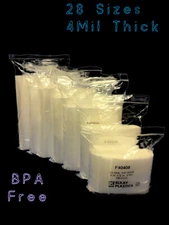 3x4 3x5 Elkay Plastic Clear Zip Seal Lock Top Reclosable Poly Bags 4 Mil 4Mil