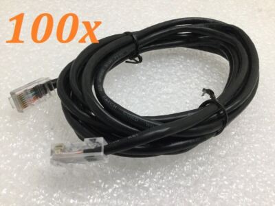 Lot of 100 - Cat 5E Ethernet Network Patch Cable RJ45 Lan Wire 24AWG/4P 5 ft.