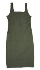 Old Navy Maternity Fitted Sleeveless Square Neck Midi Dress Green Womens XXL