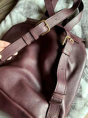 Marc Jacobs Authentic Burgundy Black Nylon Leather Trim Backpack Marc Jacobs Pack Shot Black & Red Leather Backpack main image 4