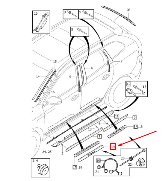 Volvo Xc60 2016 Front Sill Trim Cover 31391248 Kur194 for sale 