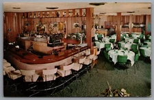 Melrose Park IL Tom's Restaurant Cocktail Lounge Steakhouse c1958 Interior View