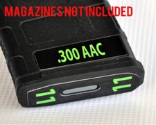.300 AAC MAGAZINE STICKERS fits MAGPUL PMAG 30 GEN M3 LIME NUMBERED 7-12