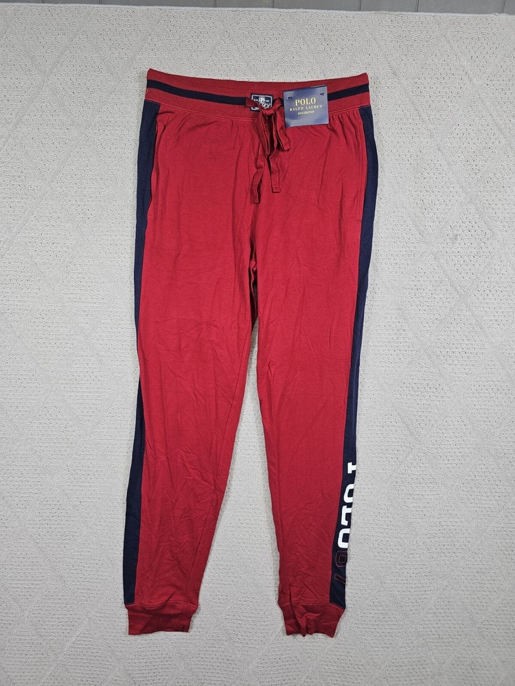 Polo Ralph Lauren Joggers 67 Logo Lightweight Tapered Red Mens Small