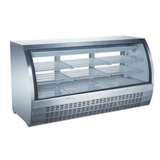 Omcan USA 50080 82" Curved Refrigerated Deli Display Case