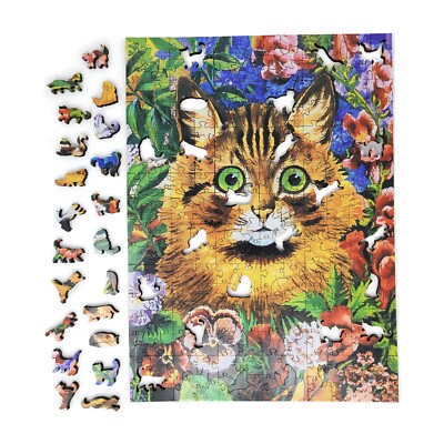 Wooden Puzzle for Adults by FoxSmartBox - 240 Pieces - Cat Among