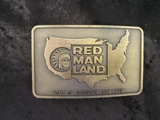 Redman Land Chewing Tobacco Home of America's Best Chew Chief Vtg Belt Buckle