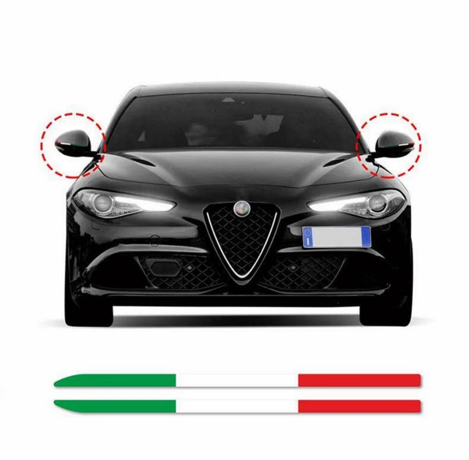 For Alfa Romeo Car Rearview Mirror Decoration Garland Sticker Giulia Stelvio - Imagem 4 de 4