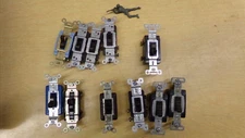 Mixed Brand Lot of Brown 15A 120V Light Switches, Lot of 11 *FREE SHIPPING*
