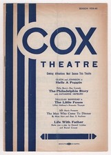 Cornelia Otis Skinner "MANSION ON THE HUDSON" 1940 Cincinnati Program (Playbill)