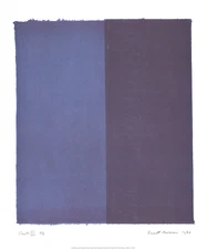 BARNETT NEWMAN Canto VIII 23.5" x 19.5" Poster 1998 Minimalism Blue