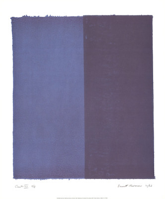 BARNETT NEWMAN Canto VIII 23.5'' x 19.5'' Poster 1998 Minimalism Blue
