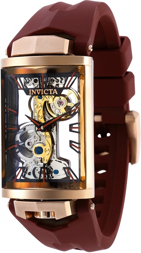 Мужские часы Invicta Vintage с ручным заводом и черным циферблатом 35293