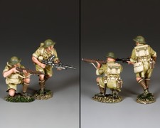 KING  COUNTRY FIELDS OF BATTLE FOB155 BRITISH TOMMY BREN MG TEAM