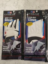 2 U.S. Kids Golf Good Grip Gloves Left Size XL Ages 11-12 RH Player-NEW