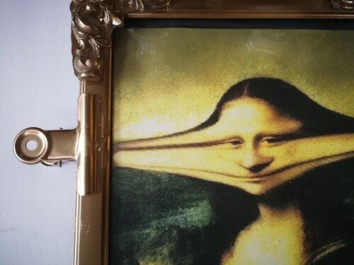 monnalisa portrait mona lisa smile comic art humor modern decor poster frame art - Picture 3 of 24