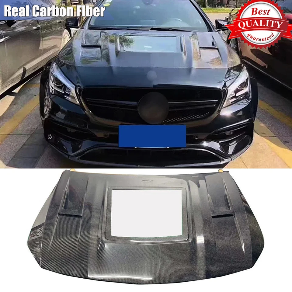 Cubierta de motor capó delantero de fibra de carbono para Benz W117 C117 CLA250 CLA45 13UP Foto 2 de 4