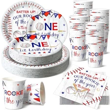 Tanlade Baseball Birthday Party Supplies 1st Birthday Rookie Of The Year