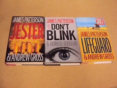 Lot Of 10 James Patterson Hardcover Books – Detective Thrillers, Random Titles, Free Shipping