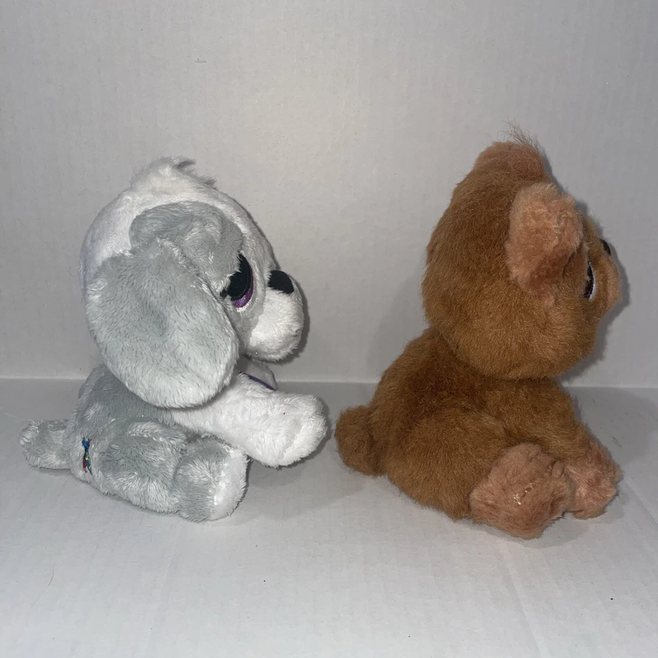 Rescue Pets Plush Puppy Dog No Codes 6 Inch Stuffy Toys Brown & Gray/Wh Lot Of 2 - Image 2 of 4