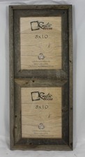 8x10-2.5" Wide Reclaimed Rustic Barn Wood Vertical Collage Frame Holds 2 Photos