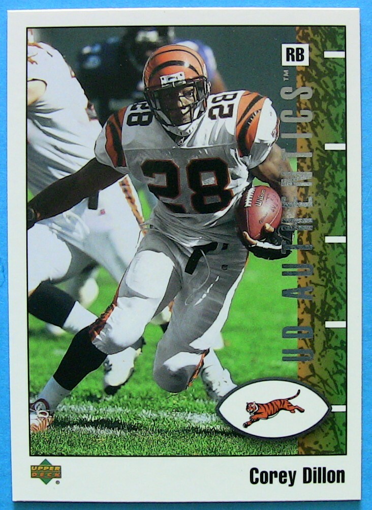 COREY DILLON, 2002 UD AUTHENTICS #17, BENGALS
