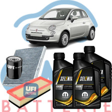Kit Tagliando Fiat 500 1.2 Benz. 3 Filtri Ufi  3Lt Selenia  5w40